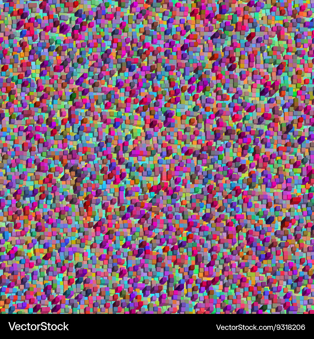 Isometric Colorful Pixel Blocks Pattern vector image