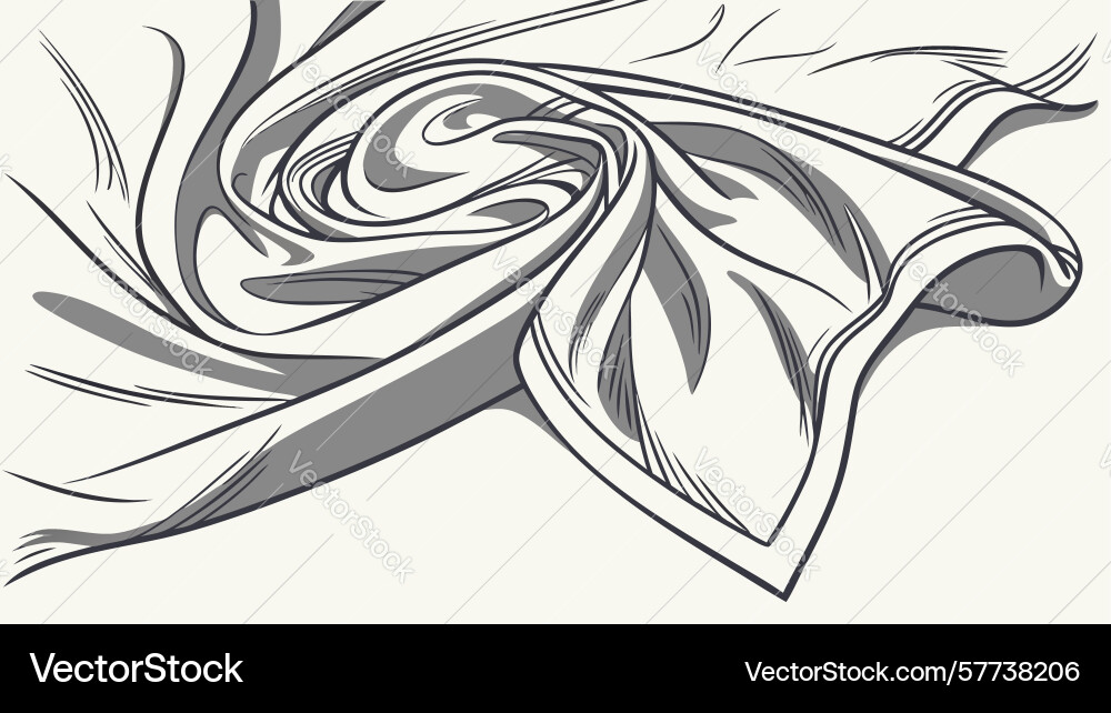 Spiraling fabric swirl dynamic design generative Vector Image