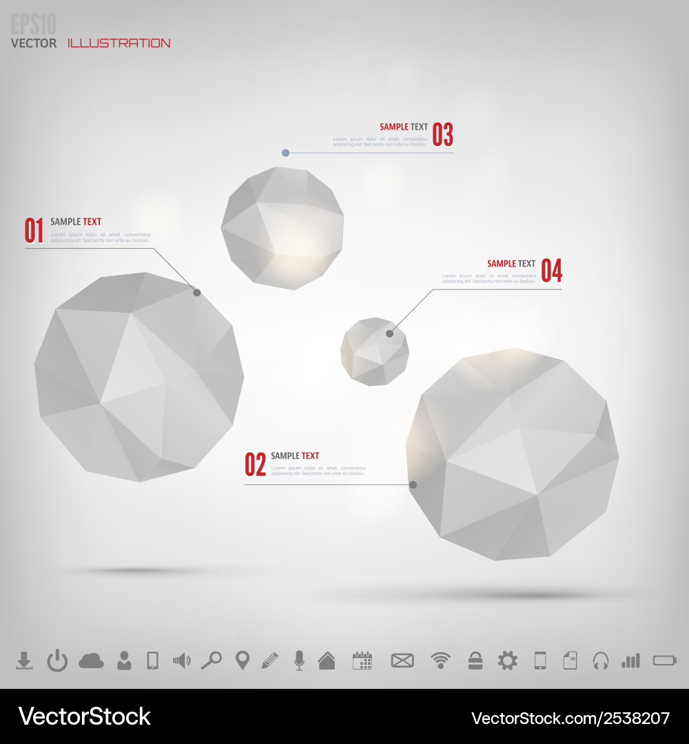 Abstract polygonal geometric background with web vector image