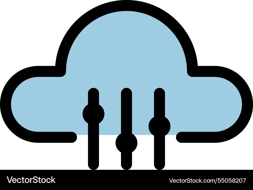 Cloud computing symbol Cloud computing symbol vector image
