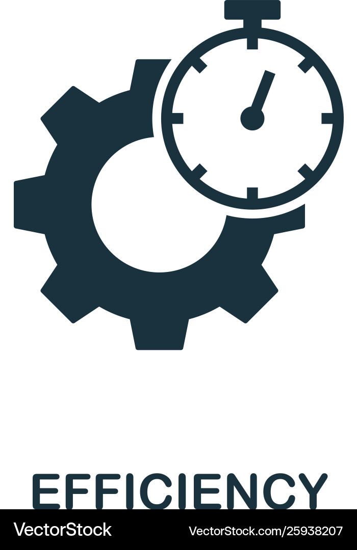 Efficiency icon symbol creative sign from Vector Image