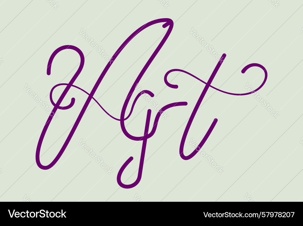 Elegant flourish script typography with decorative Vector Image