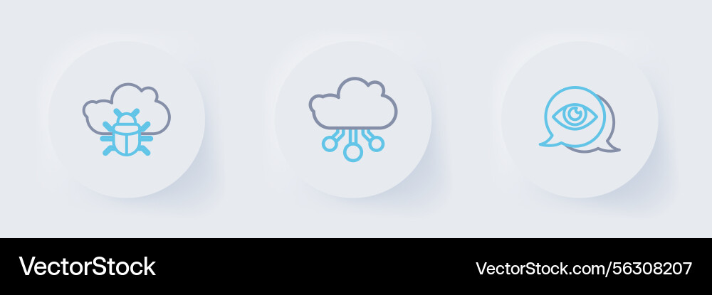 Eye Scan IoT System Icon vector image