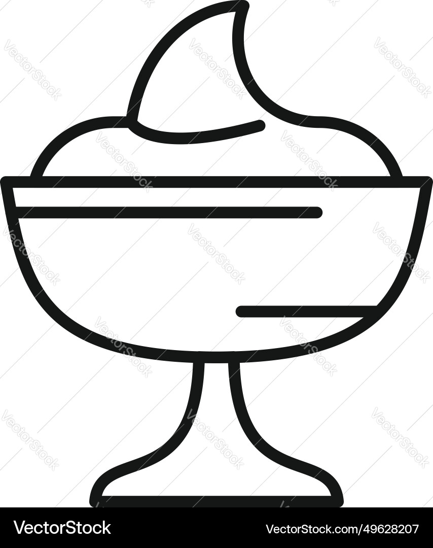 Gelato crispy snow milk icon outline Gelato crispy snow milk icon outline vector image