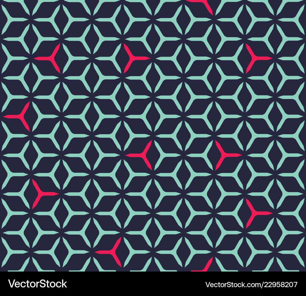 Geometric Cubic Grid Pattern vector image