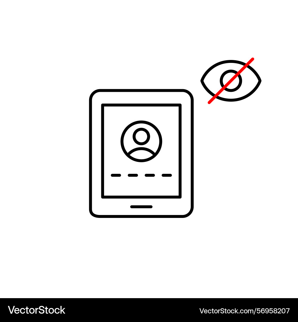 Icon of tablet login screen with user password Icon of tablet login screen with user password vector image