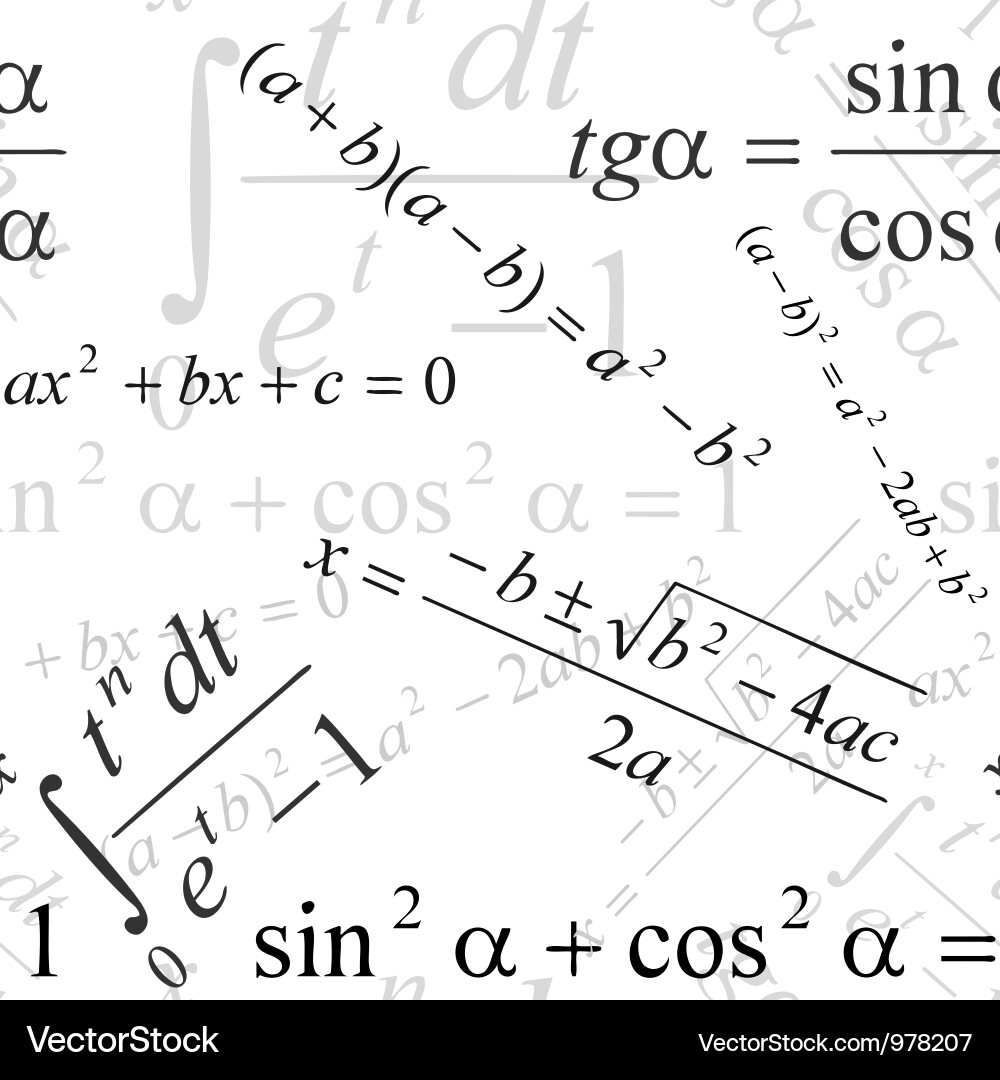 Mathematical Pattern - Algebra & Equations Vector Image