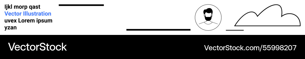 Minimalistic design with user profile icon Minimalistic design with user profile icon vector image