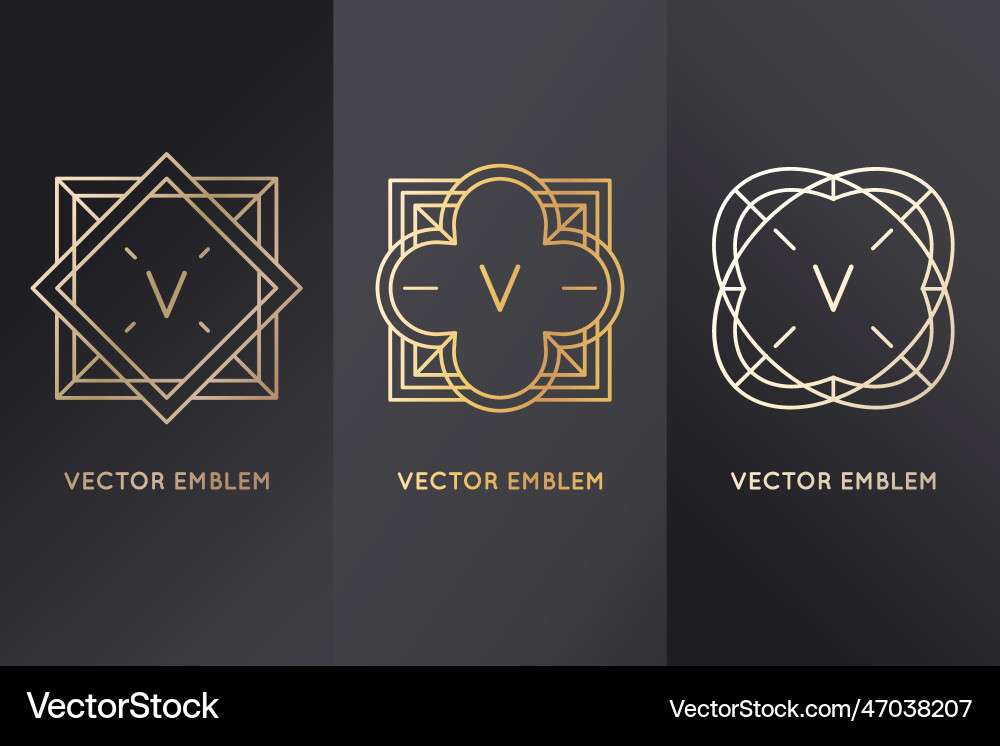 Set of design elements labels and frames Set of design elements labels and frames vector image