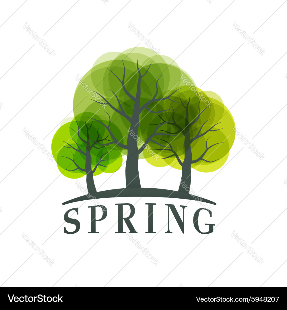 Spring Tree Icon vector image