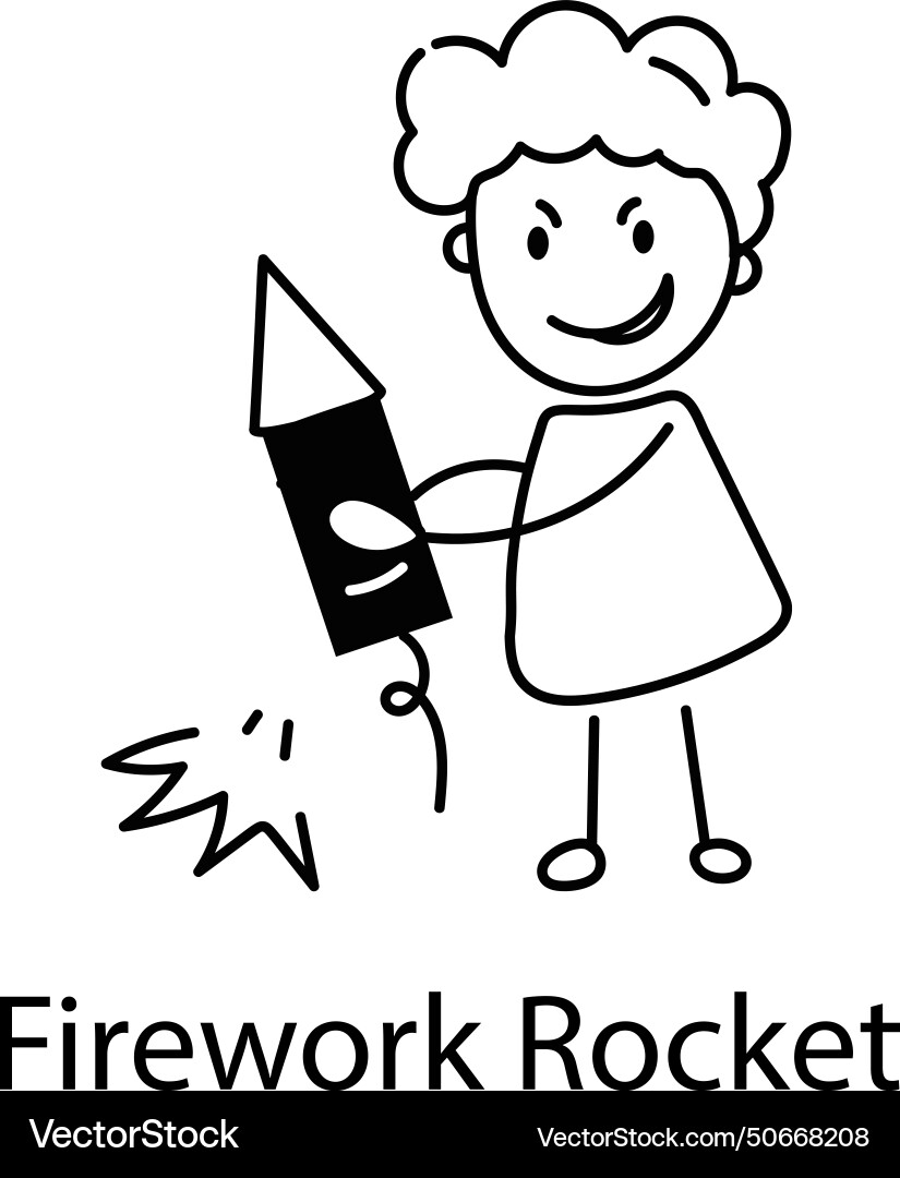 Firework rocket Royalty Free Vector Image - VectorStock