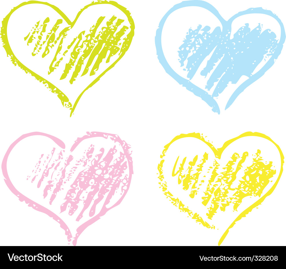 Heart Pattern Texture Vector Image