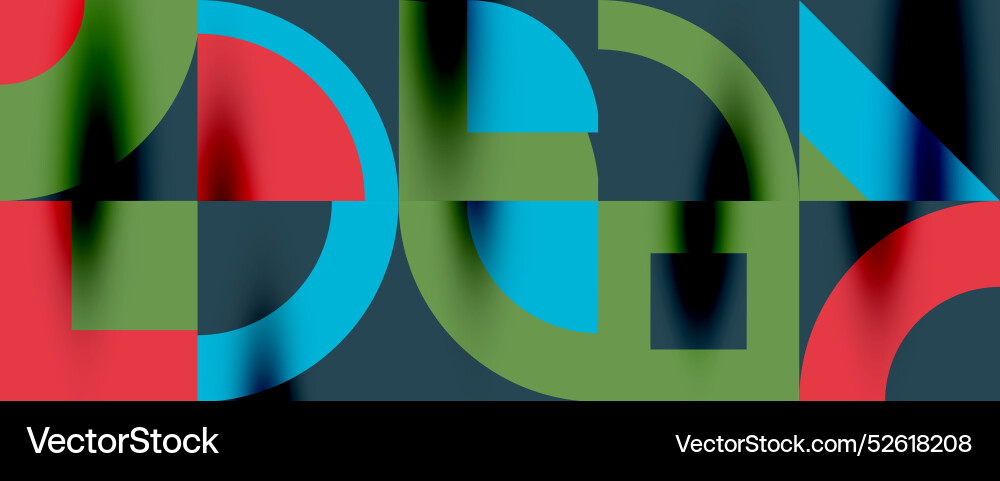 Neo memphis geometric pattern with circles vector image
