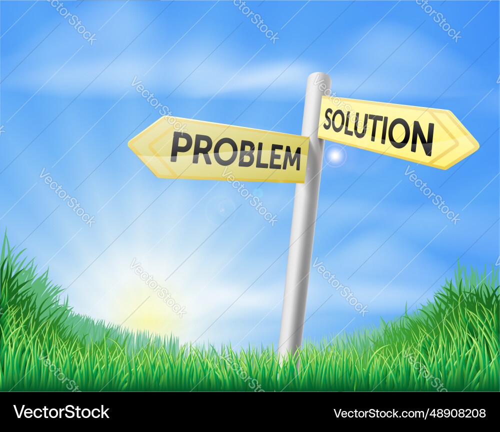 Problem solution sign concept Vector Image