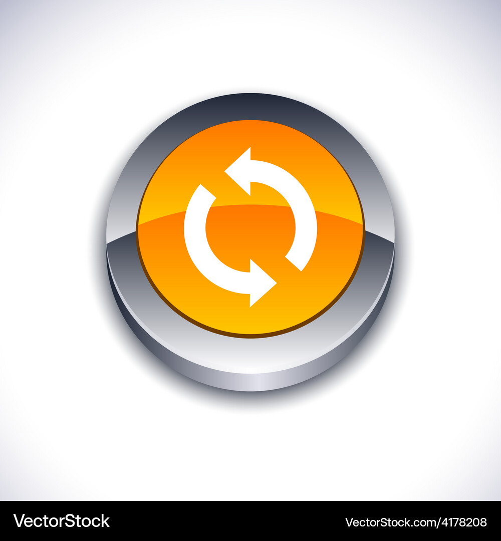Refresh 3d button Vector Image