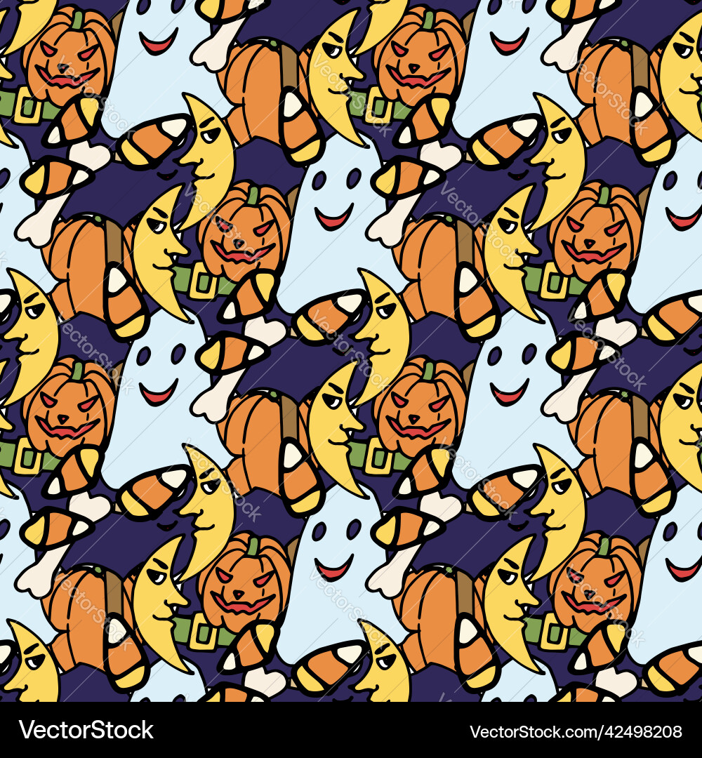 Seamless pattern with halloween background image Seamless pattern with halloween background image Vector Image