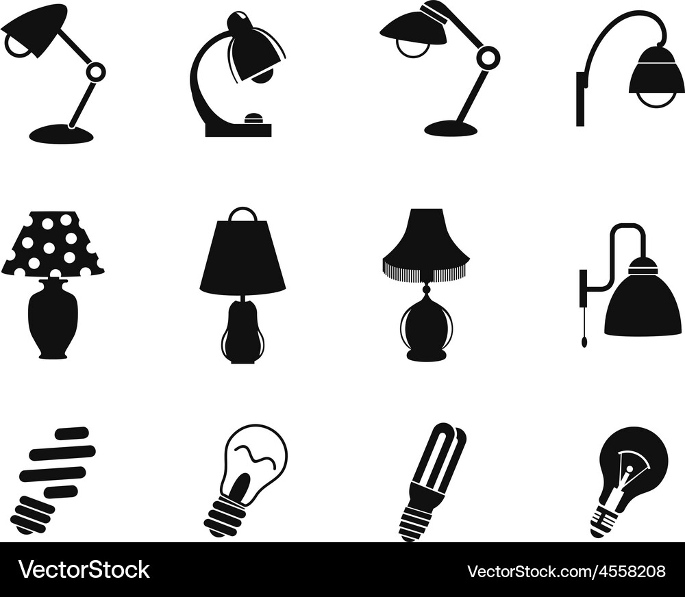 Simple Table Lamp Icon Vector Image