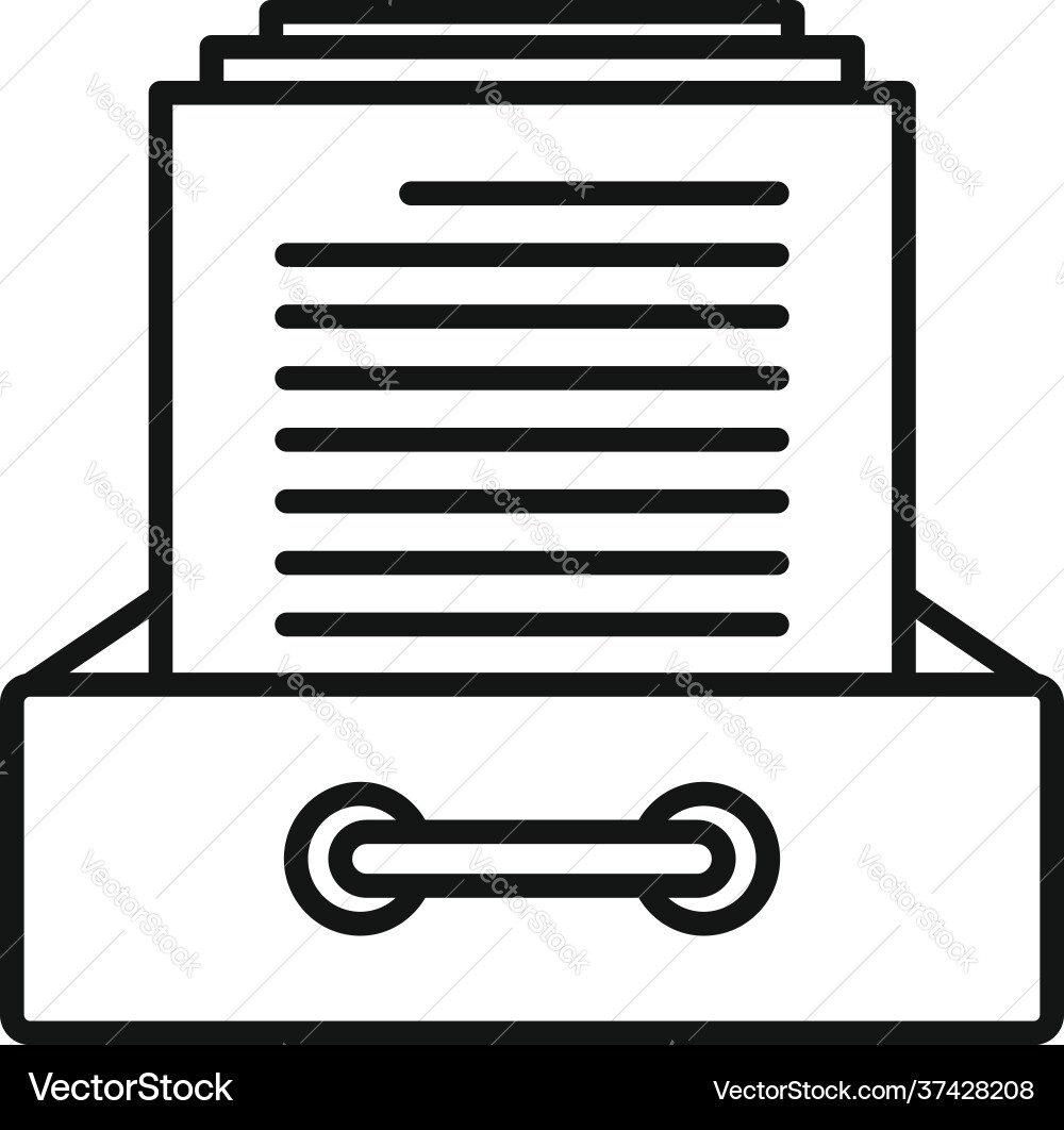 Workflow document icon outline style Workflow document icon outline style vector image