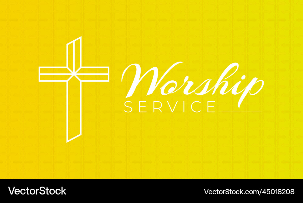 Worship service christian background banner Worship service christian background banner vector image