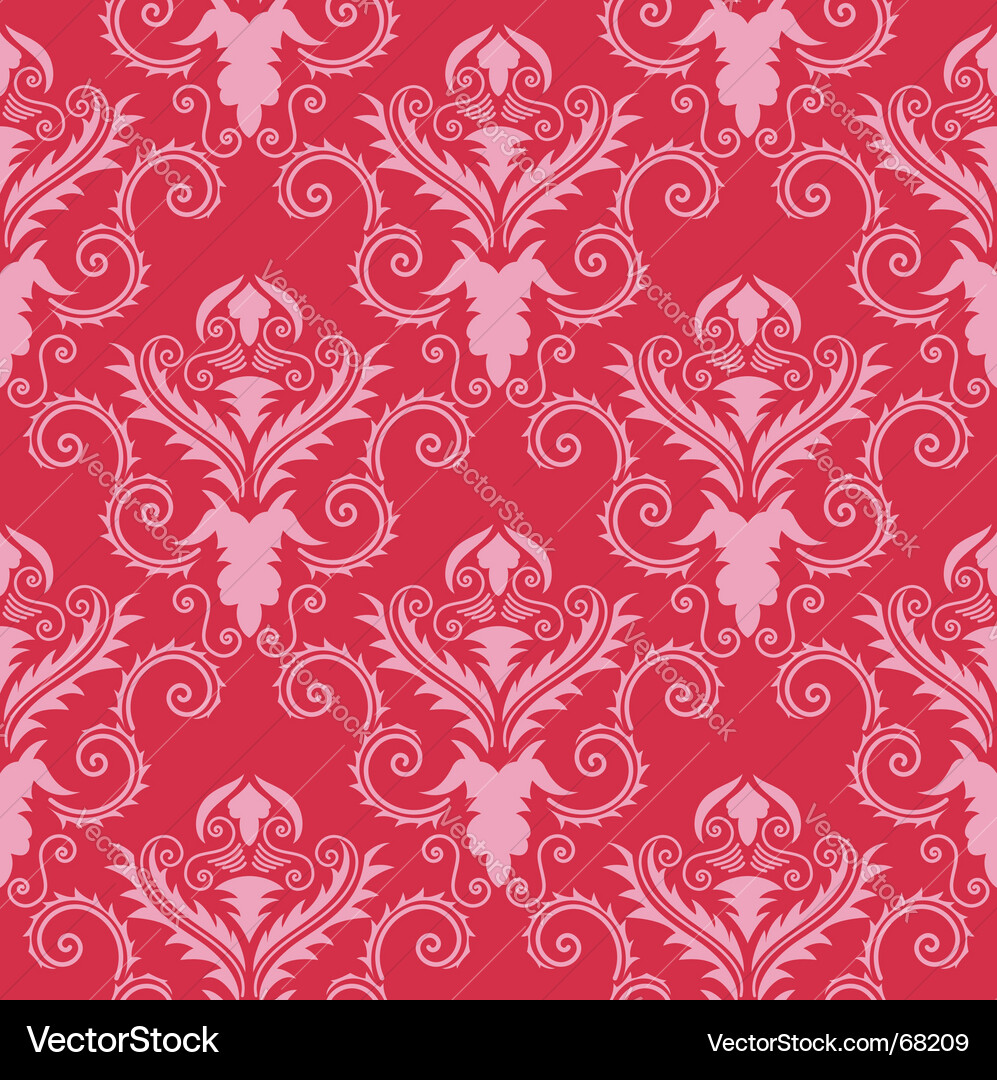 Damask background vector image