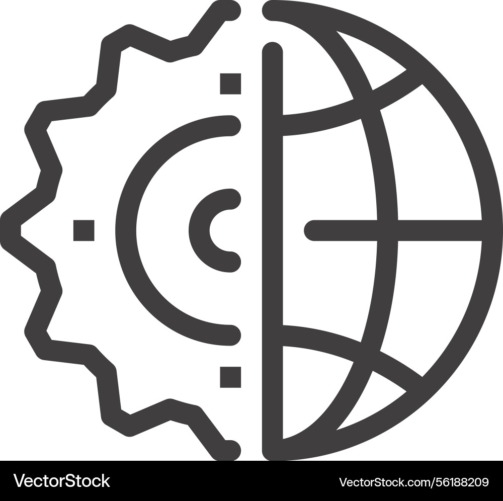 Development flat line web icon concept Development flat line web icon concept vector image