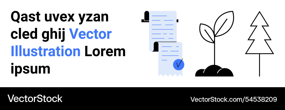 Document checklist and tree icons Vector Image