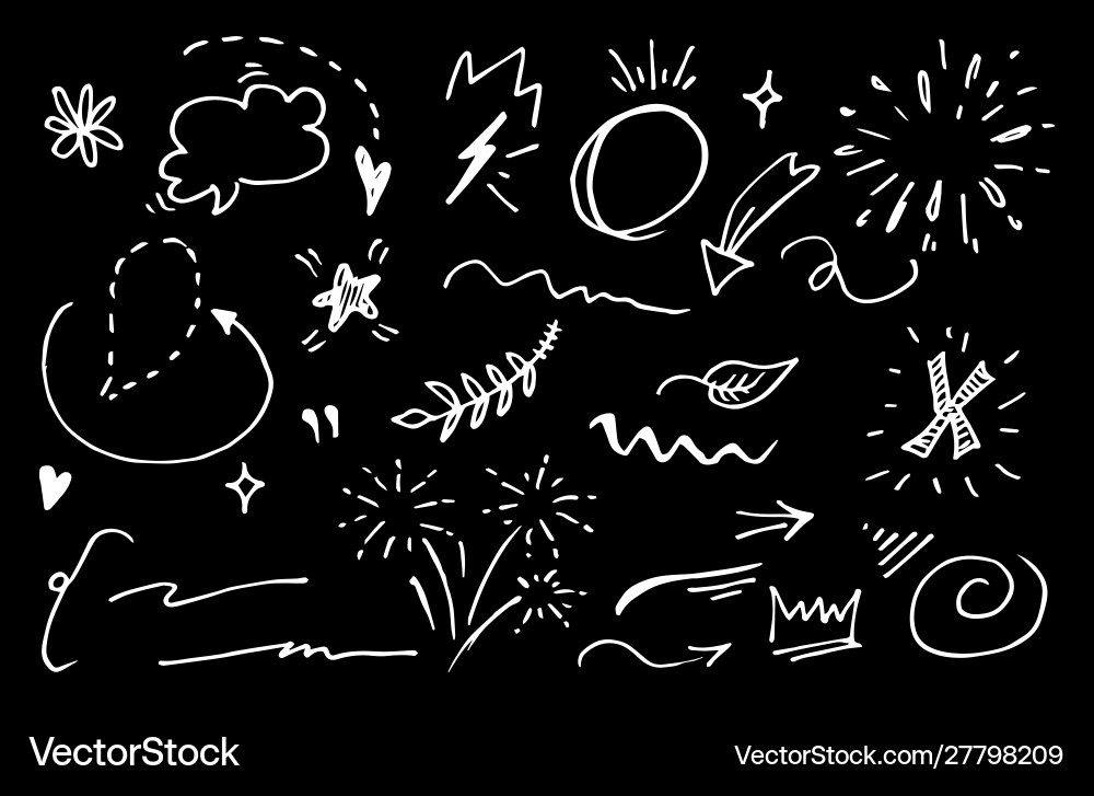 Doodle collection design element Doodle collection design element vector image
