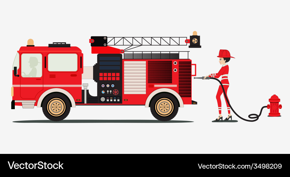 Fire truck Royalty Free Vector Image - VectorStock