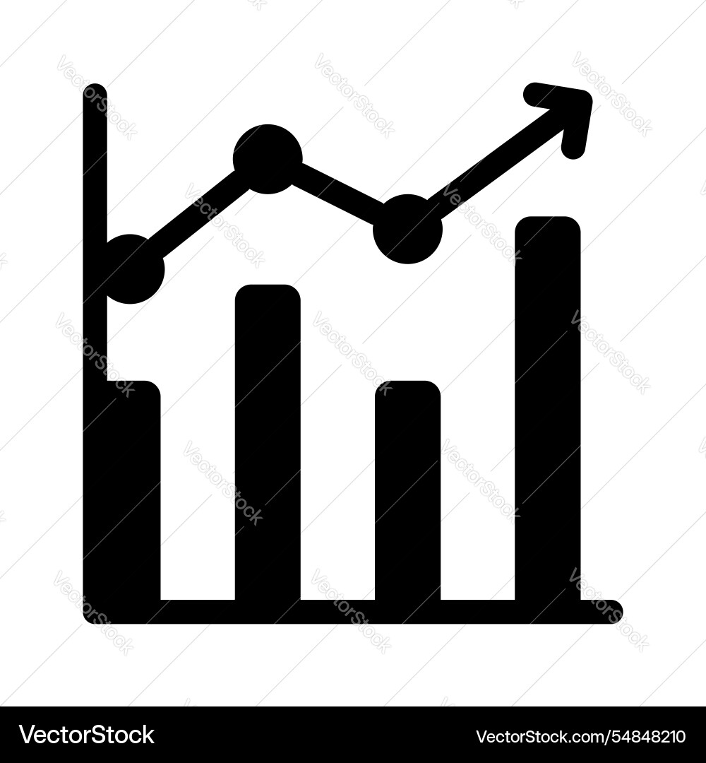 Analytics graph vector image