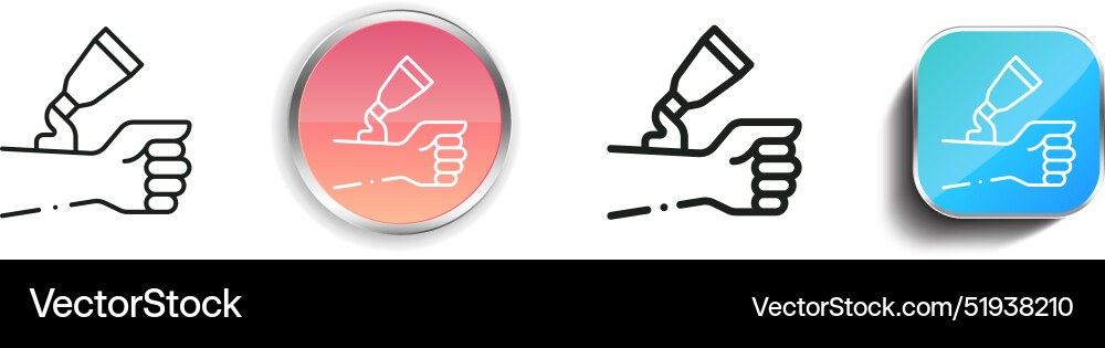 Body lotion icon thin linear regular and button Body lotion icon thin linear regular and button Vector Image