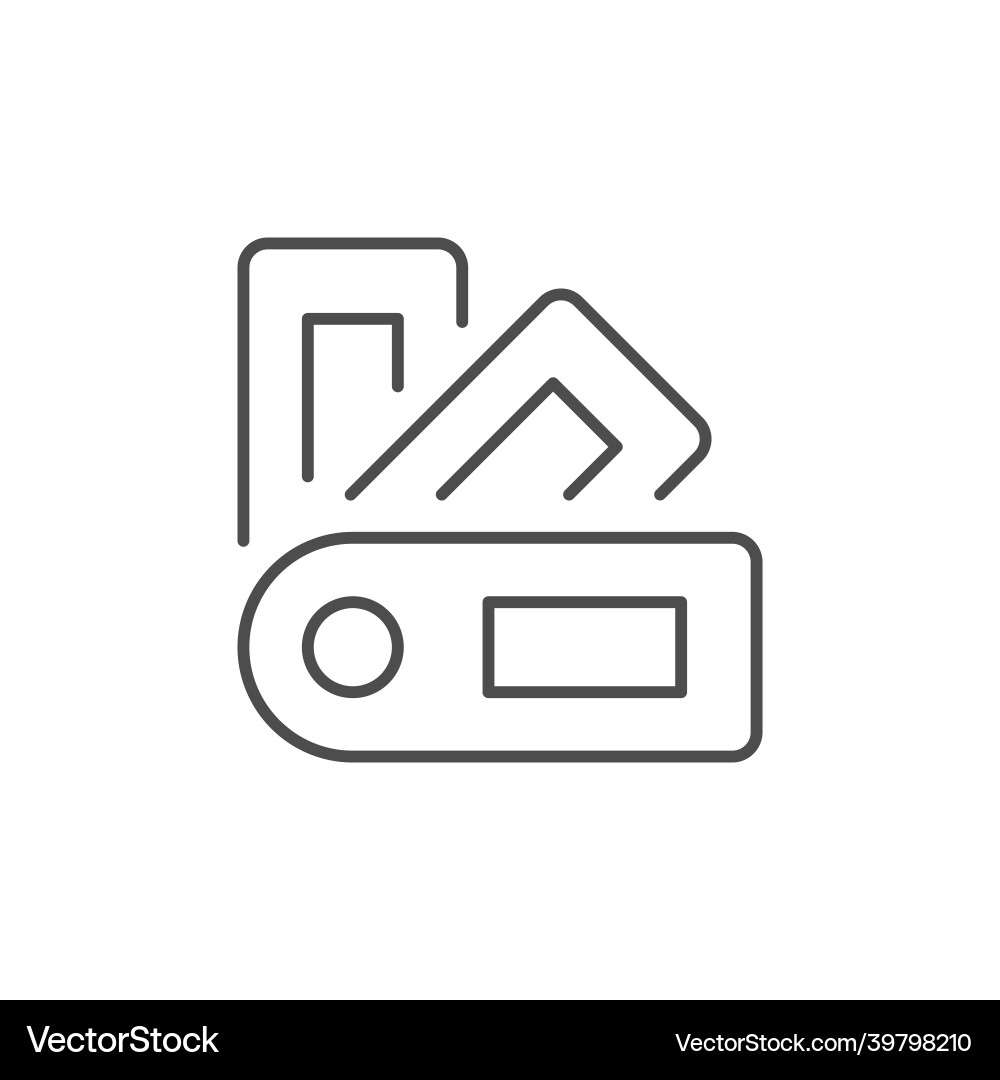 Color Swatches Line Icon Royalty Free Vector Image