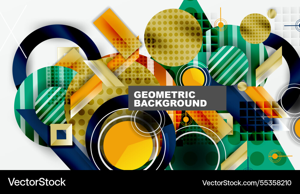 Complex geometric background with circles Complex geometric background with circles vector image