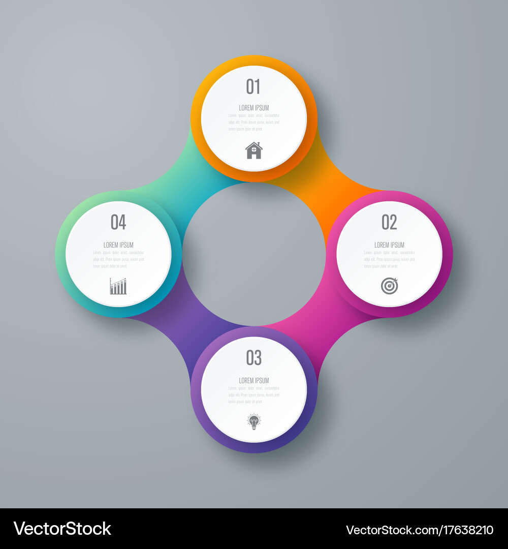 Data Visualization Template - Circle Options vector image