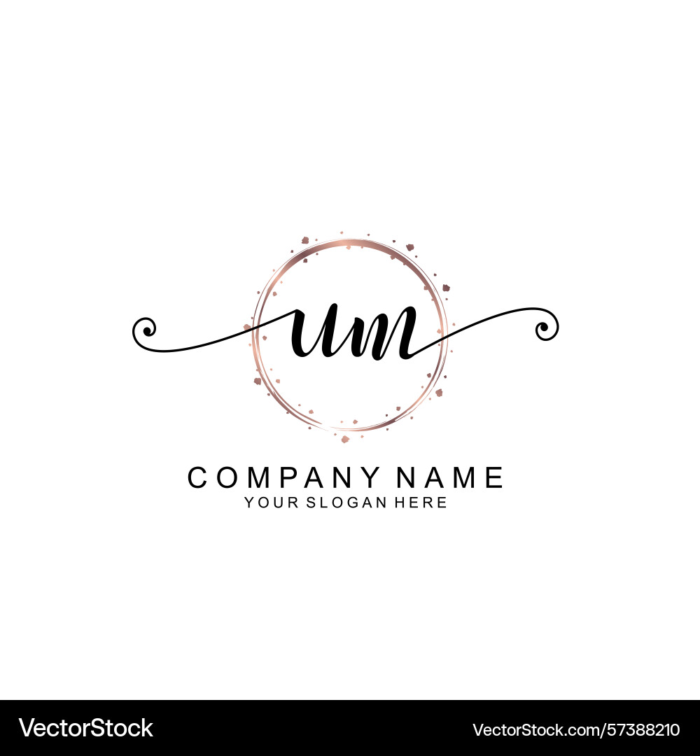 Elegant um initial logo collection with modern Vector Image