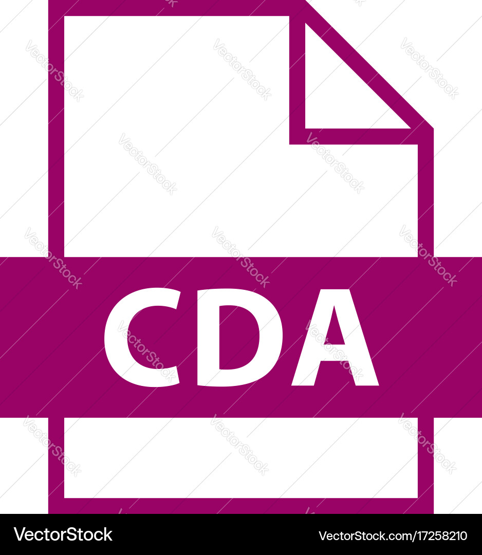 File name extension cda type Vector Image
