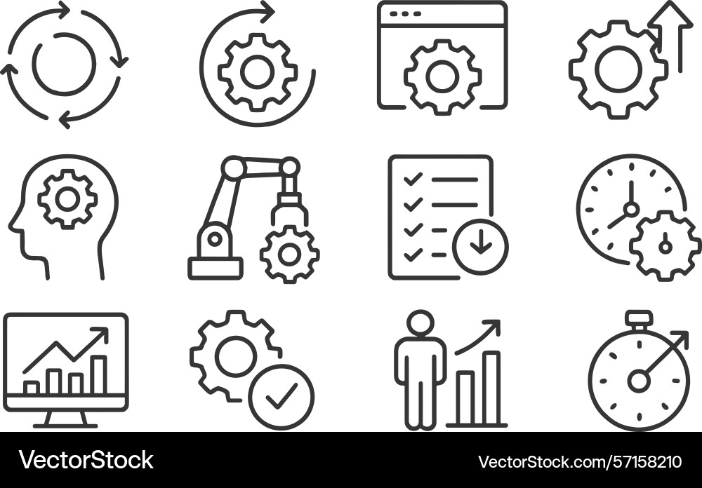 Gears automation Gears automation Vector Image