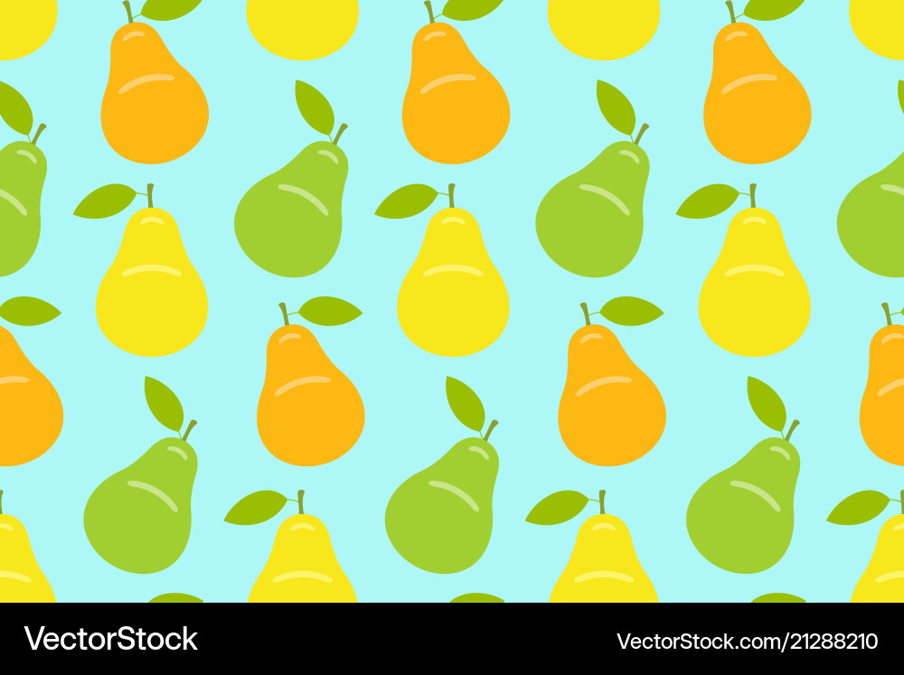 Seamless pattern with pear Vector Image