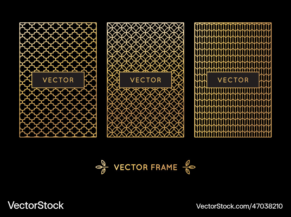 Set of design elements labels and frames vector image