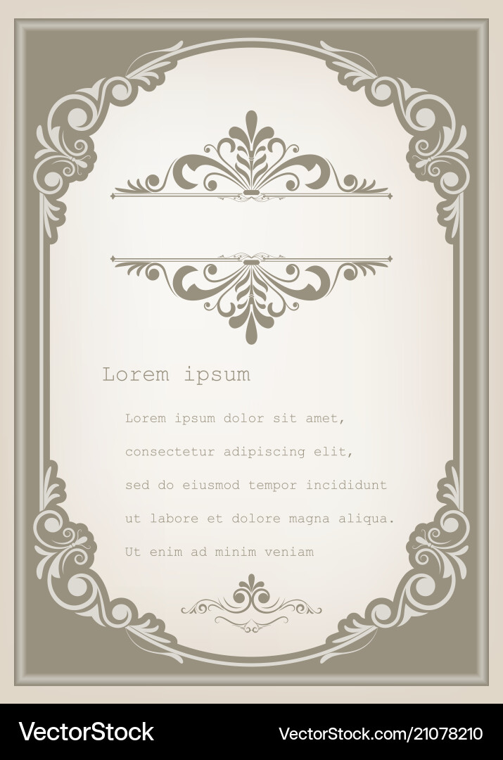 Vintage frame Royalty Free Vector Image - VectorStock