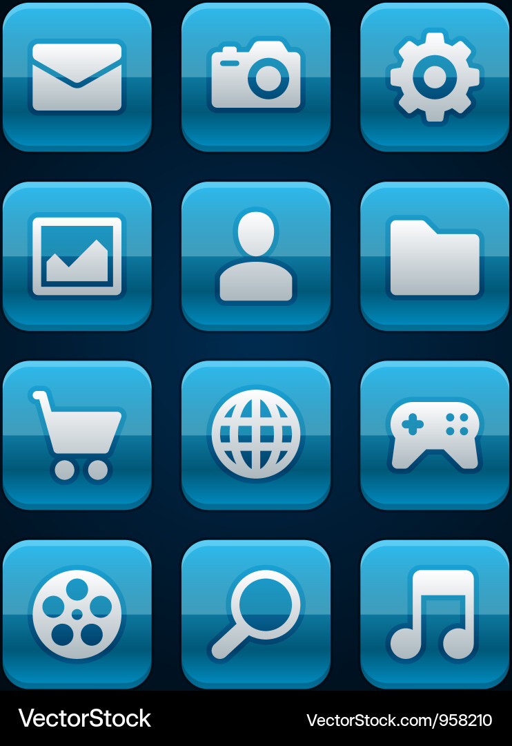 Website Icon Set Vector Image