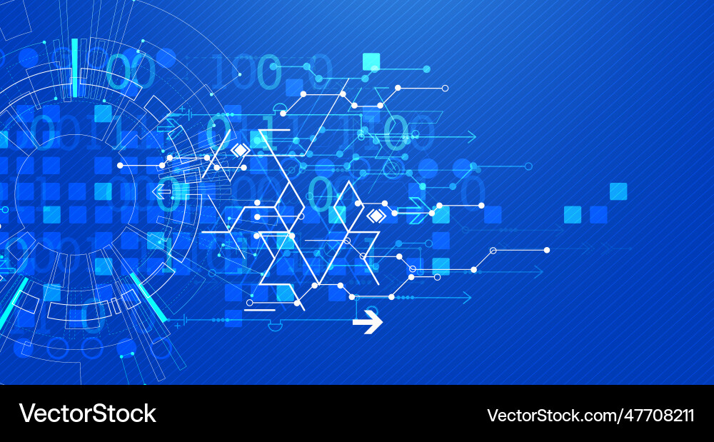 Abstract Circuit Technology Background Vector Image