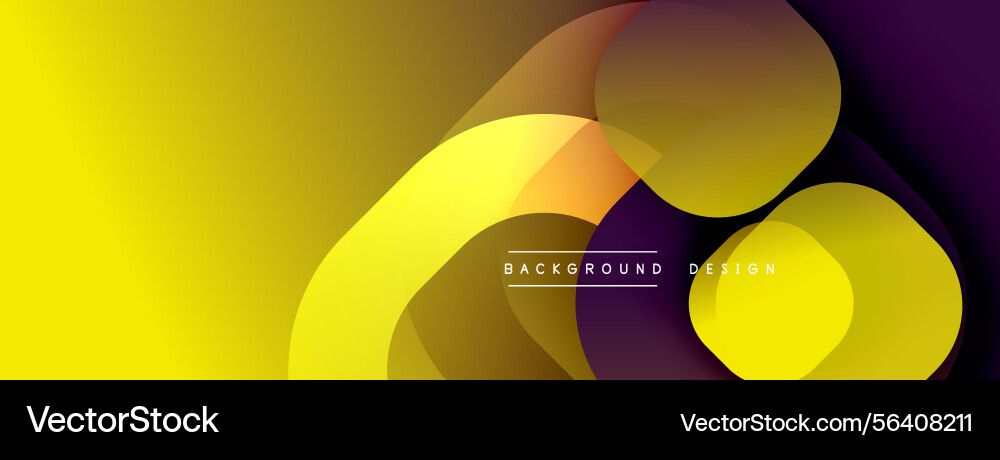 Abstract gradient background overlapping shapes Vector Image