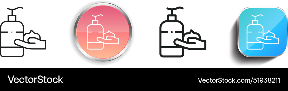Body lotion icon thin linear regular and button vector image