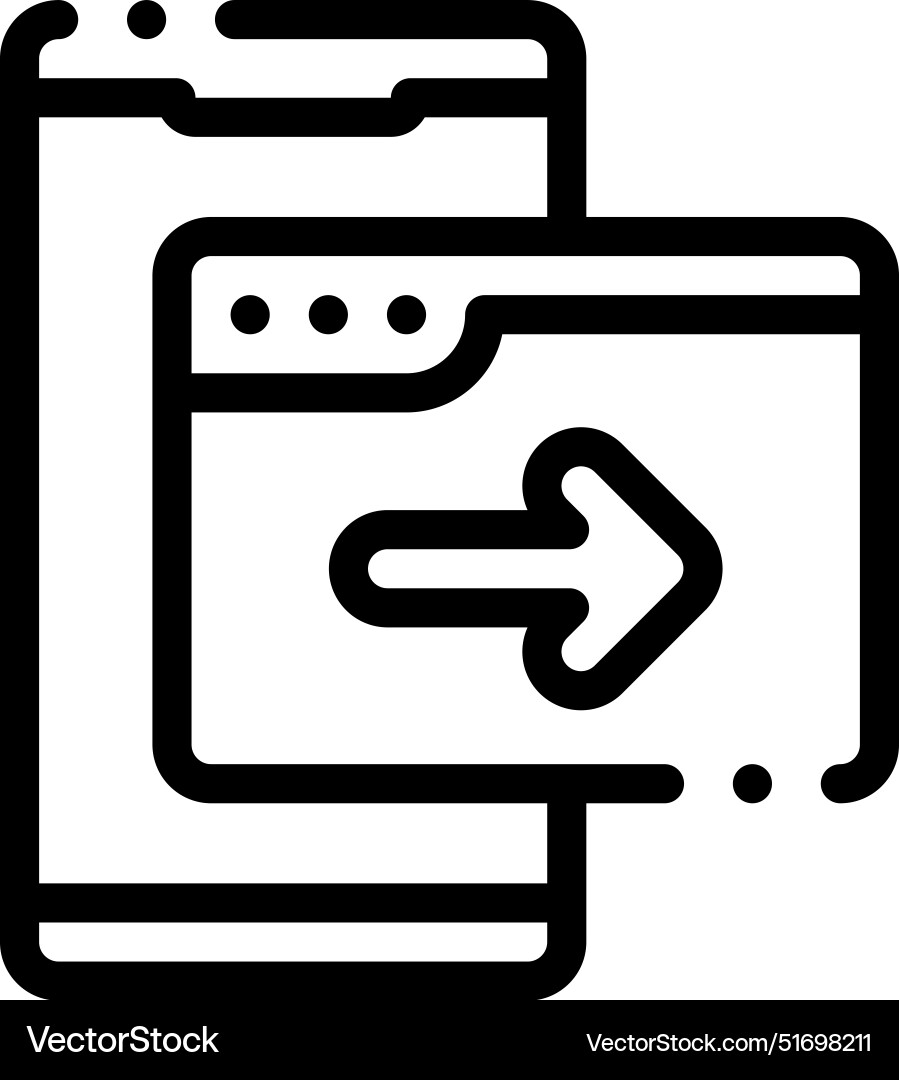 Browser icon thin linear style design isolated Vector Image