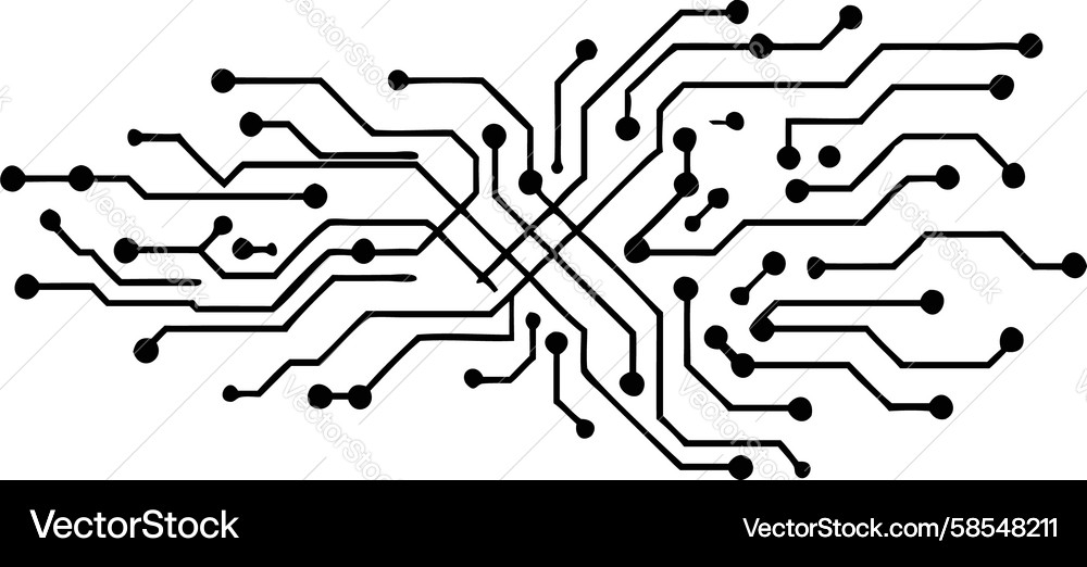 Circuit Line Pattern Vector Image