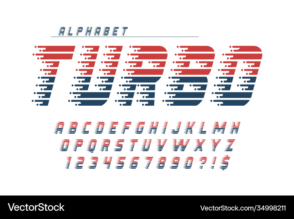 Dynamic alphabet design letters Vector Image