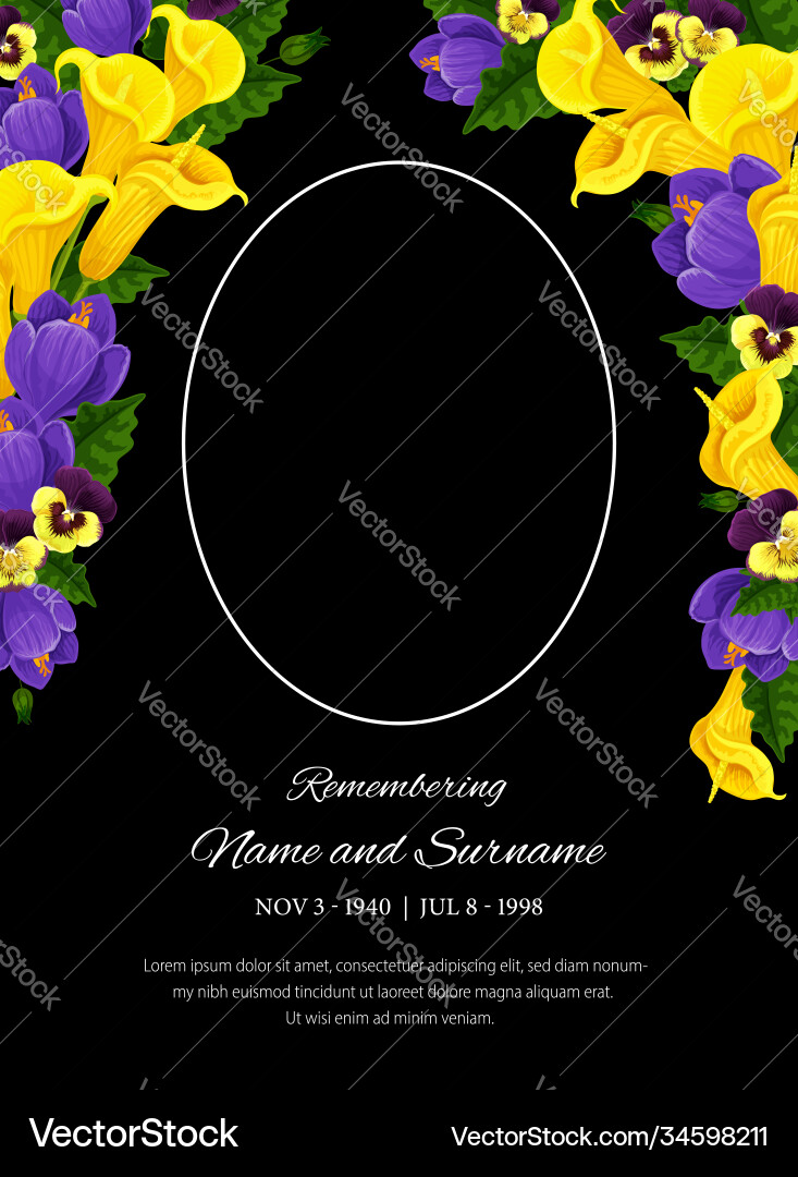 funeral-card-template-flowers-vector-images-over-440 for Free Printable Funeral Flower Cards Funeral Card Template Flowers Vector Images (over 440) for Free Printable Funeral Flower Cards