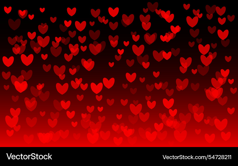 Heart-shaped bokeh patterns create a romantic Heart-shaped bokeh patterns create a romantic Vector Image