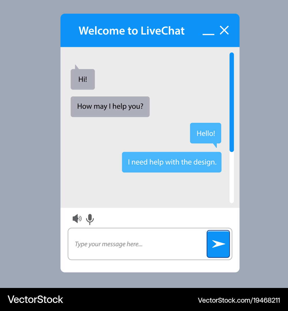 Live Chat Window Icon vector image