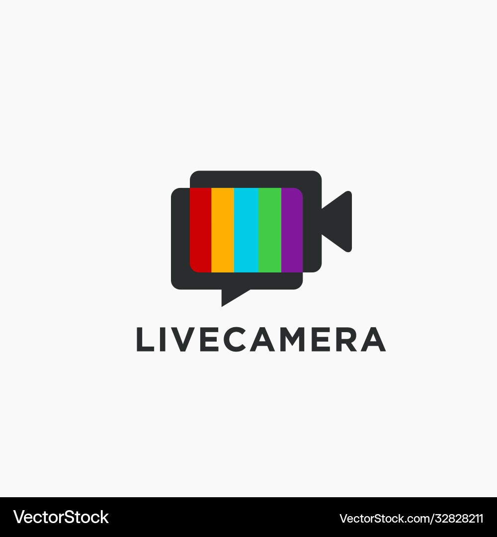 Live streaming logo vector image